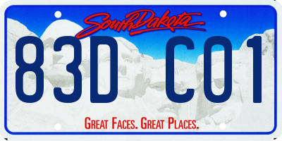 SD license plate 83DC01