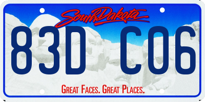 SD license plate 83DC06