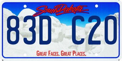 SD license plate 83DC20