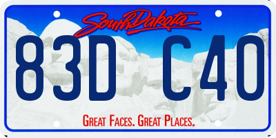 SD license plate 83DC40