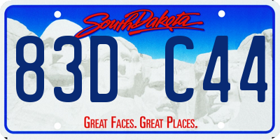 SD license plate 83DC44