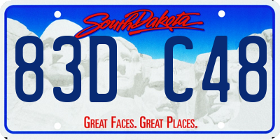 SD license plate 83DC48