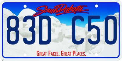 SD license plate 83DC50