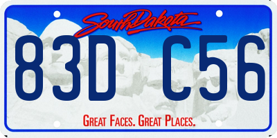 SD license plate 83DC56