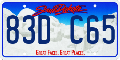 SD license plate 83DC65