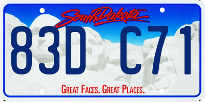 SD license plate 83DC71