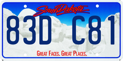 SD license plate 83DC81