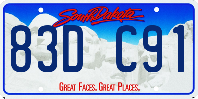 SD license plate 83DC91