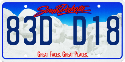 SD license plate 83DD18
