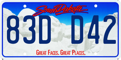 SD license plate 83DD42