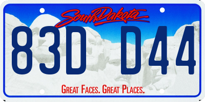 SD license plate 83DD44