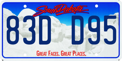 SD license plate 83DD95
