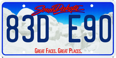 SD license plate 83DE90