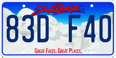 SD license plate 83DF40
