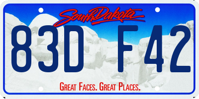 SD license plate 83DF42
