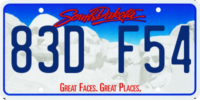 SD license plate 83DF54
