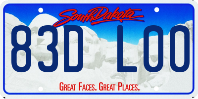 SD license plate 83DL00