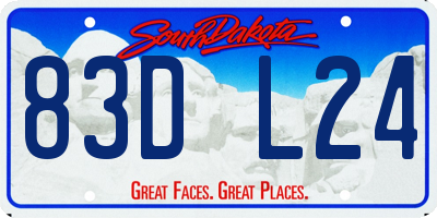 SD license plate 83DL24