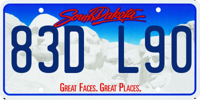 SD license plate 83DL90