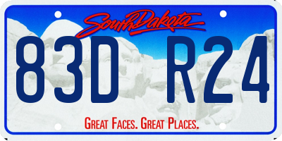 SD license plate 83DR24