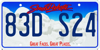 SD license plate 83DS24