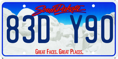 SD license plate 83DY90