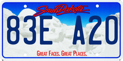 SD license plate 83EA20