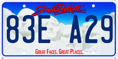 SD license plate 83EA29