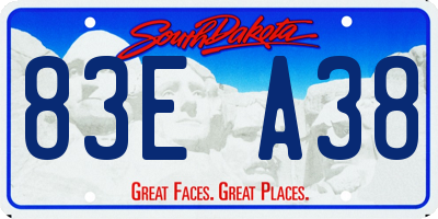 SD license plate 83EA38