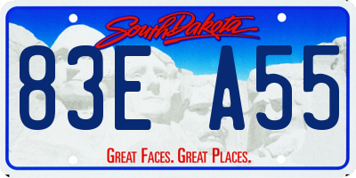 SD license plate 83EA55