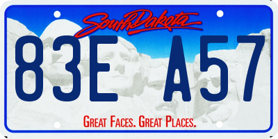 SD license plate 83EA57