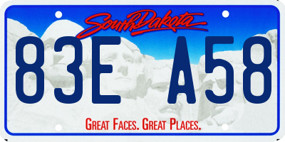 SD license plate 83EA58