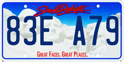 SD license plate 83EA79