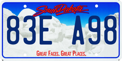SD license plate 83EA98