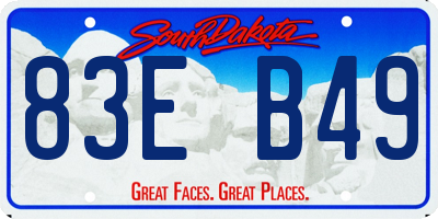 SD license plate 83EB49
