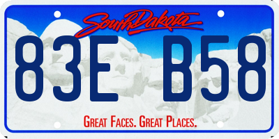 SD license plate 83EB58