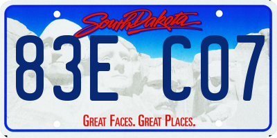 SD license plate 83EC07