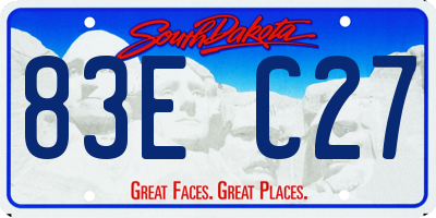 SD license plate 83EC27