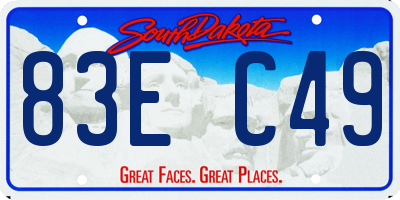 SD license plate 83EC49
