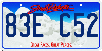 SD license plate 83EC52