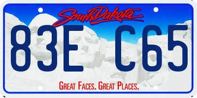 SD license plate 83EC65