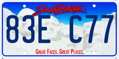 SD license plate 83EC77