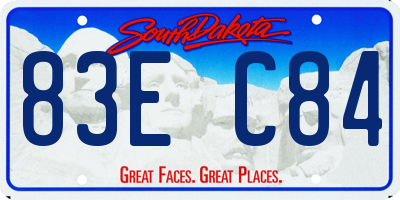 SD license plate 83EC84