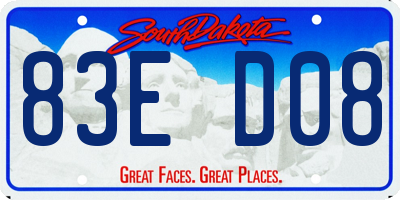 SD license plate 83ED08