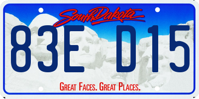 SD license plate 83ED15