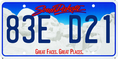 SD license plate 83ED21