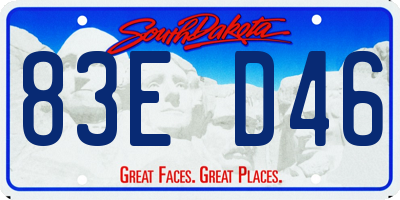 SD license plate 83ED46