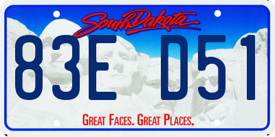 SD license plate 83ED51