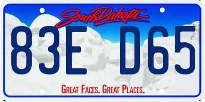 SD license plate 83ED65