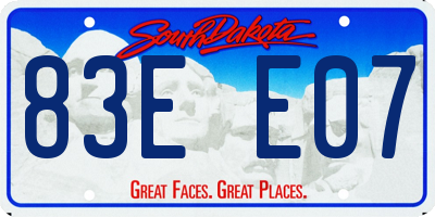 SD license plate 83EE07
